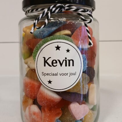 Snoeppot met naam (groot)